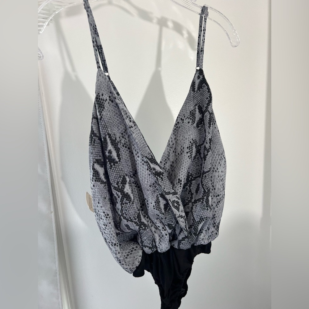Snakeskin Pattern Bodysuit from Tobi